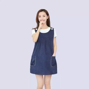 Blue apron dress